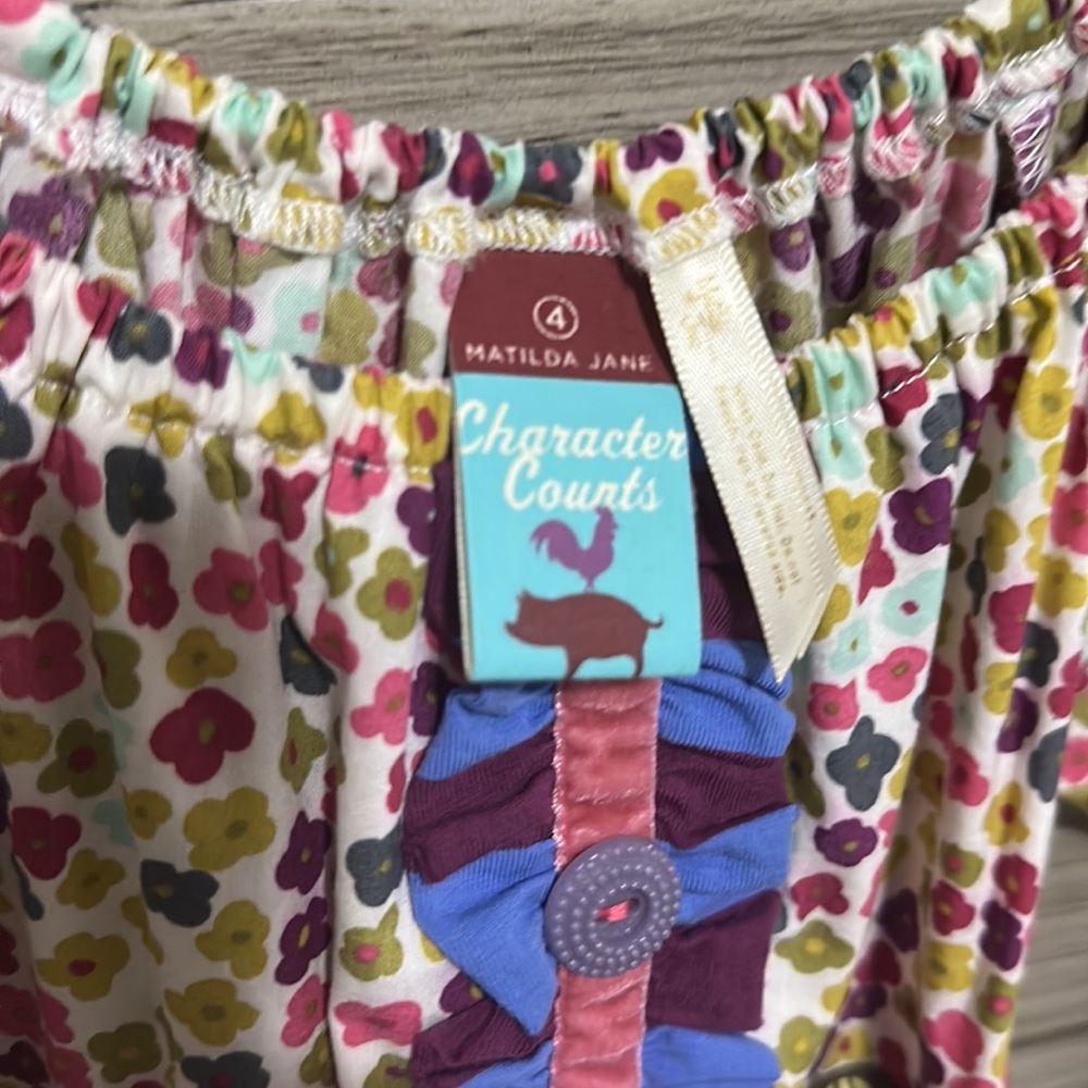 Matilda Jane Esmeralda Peasant Top size 4 - Picture 4 of 4